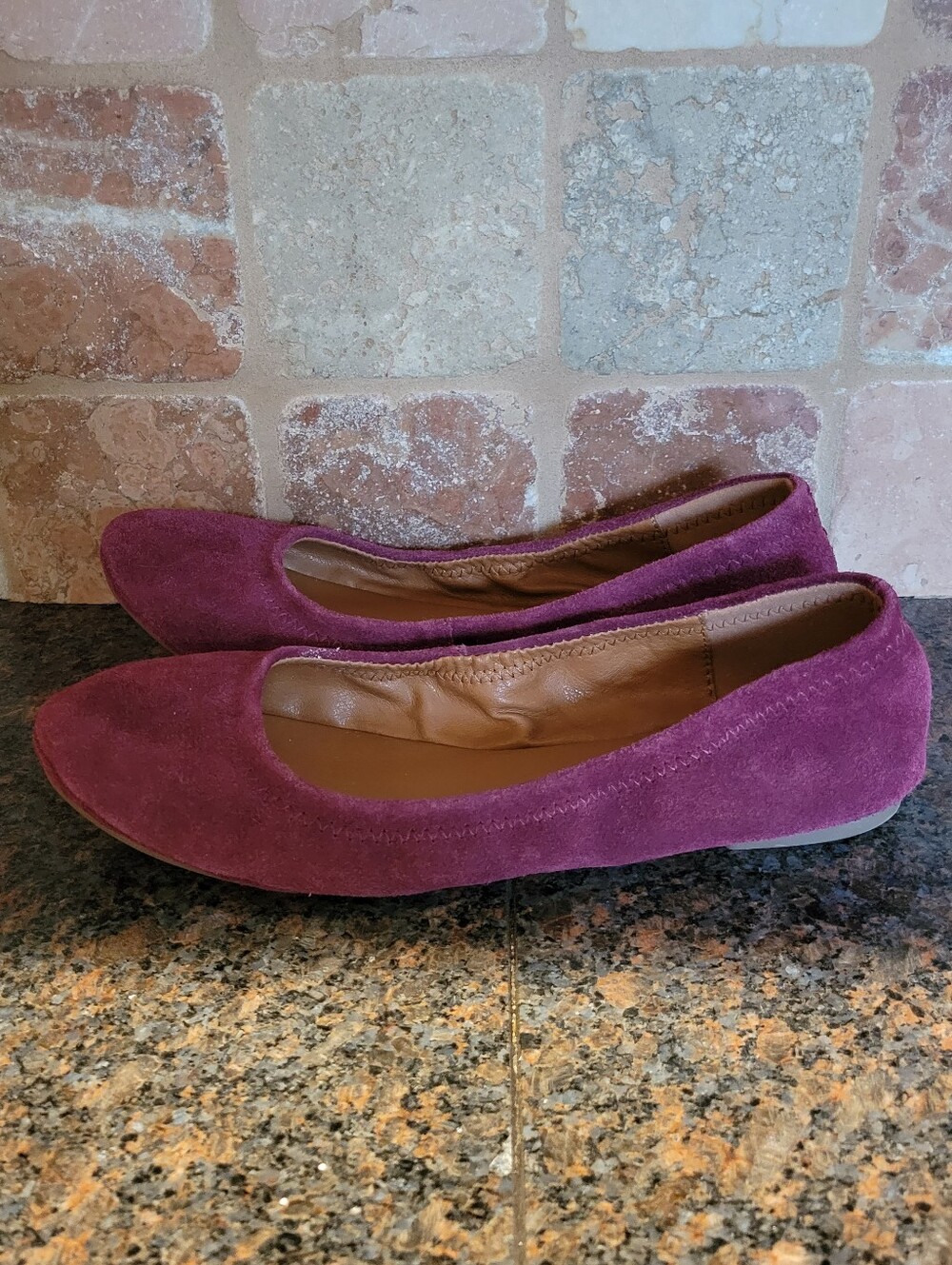 LUCKY BRAND Red Suede Flats 7 1/2 - Picture 3 of 6